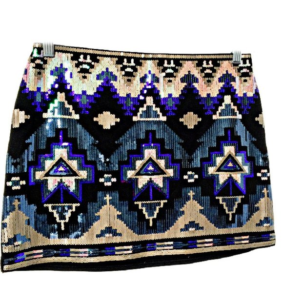 Express Dresses & Skirts - Express Fully Sequined Mini Skirt Size Medium